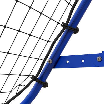 Adjustable Football Rebounder Net Kickback Target Goal for Teens and Adults - Blue