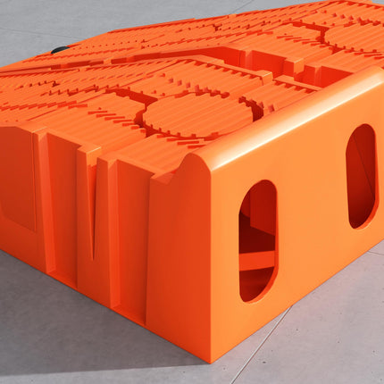 Heavy Duty 5 Ton Plastic Garage Car Service Ramps 1 Pair - Orange
