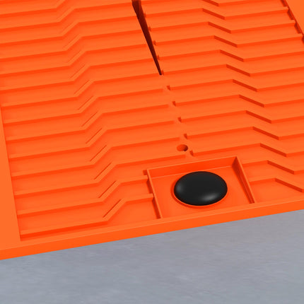 Heavy Duty 5 Ton Plastic Garage Car Service Ramps 1 Pair - Orange
