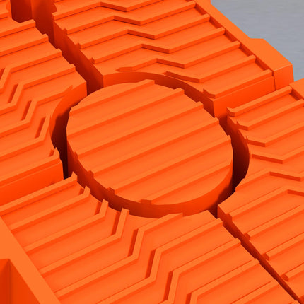Heavy Duty 5 Ton Plastic Garage Car Service Ramps 1 Pair - Orange