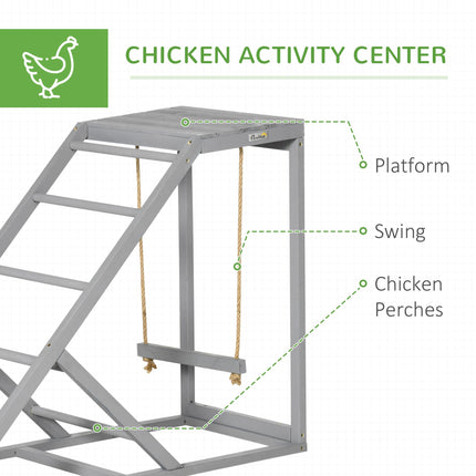 Walk In Chicken Run with Chicken Activity Shelf and Cover, 2.8 x 5.7 x 2m