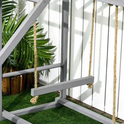 Walk-In Chicken Run 3x6x2m with Activity Shelf and Cover - Silver Grey