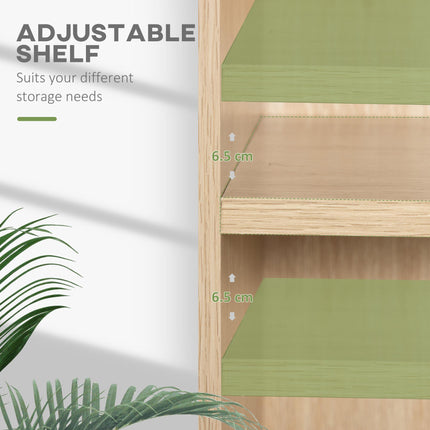 2 Tier Bookshelf, Low Bookcase with Adjustable Shelf, 2 Compartments for Home Of