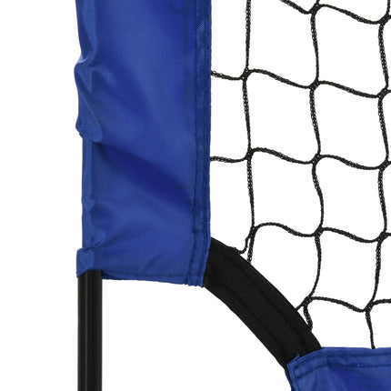 Set of 2 Foldable Football Goal Nets 6x3 ft with Carry Bags for Teens Adults - Blue