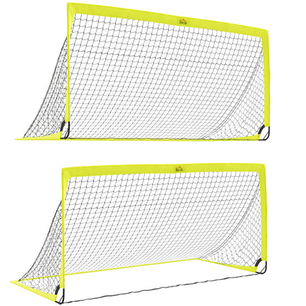 Two Football Goal Nets, Foldable Outdoor Sport Training Equipment, for Teens, Ad