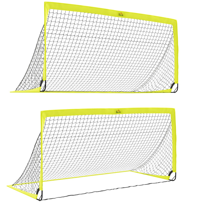 Two Football Goal Nets, Foldable Outdoor Sport Training Equipment, for Teens, Ad