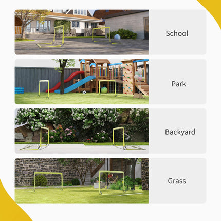 Two Football Goal Nets, Foldable Outdoor Sport Training Equipment, for Teens, Ad