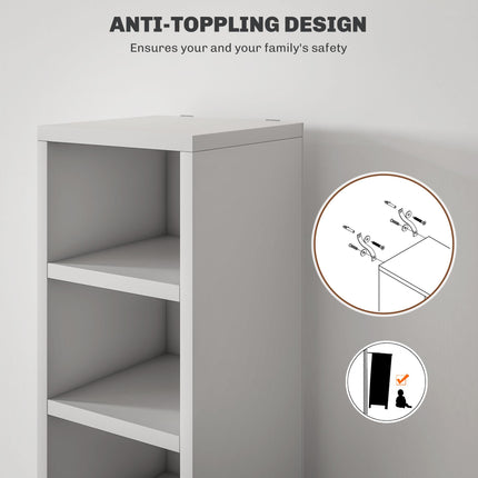 204 Capacity Tall Narrow CD and Media Storage Tower - White