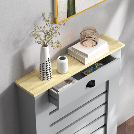 95.5H x 78Wcm Radiator Cover with Drawer - Grey