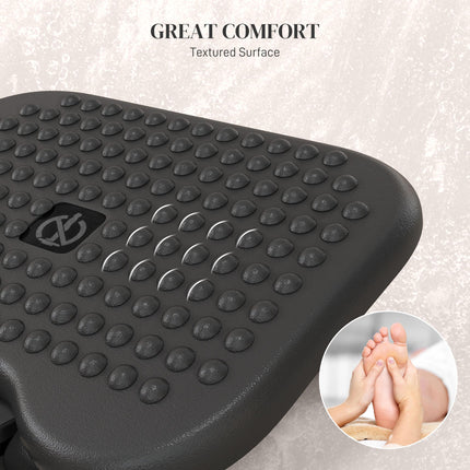 Adjustable Height & Angle Tilting Footrest for Home Office - Black