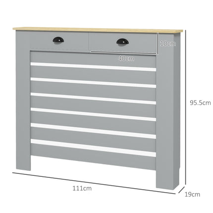 Radiator Cover with Drawer 95.5H x 111W cm - Grey