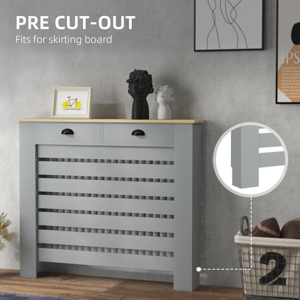 Radiator Cover with Drawer 95.5H x 111W cm - Grey