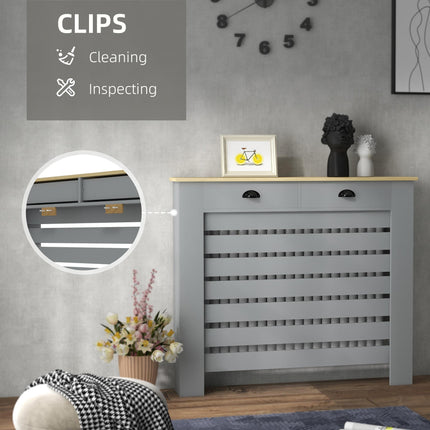 Radiator Cover with Drawer 95.5H x 111W cm - Grey