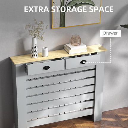 Radiator Cover with Drawer 95.5H x 111W cm - Grey
