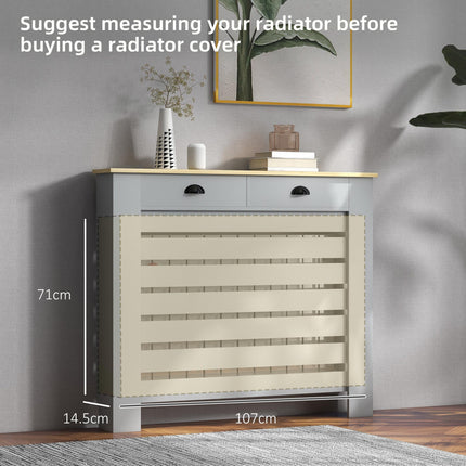 Radiator Cover with Drawer 95.5H x 111W cm - Grey