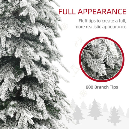 7ft Snow-Covered Unlit Artificial Christmas Tree - Green
