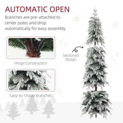 7ft Snow-Covered Unlit Artificial Christmas Tree - Green