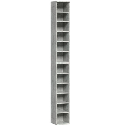 Set of Two 102-CD Storage Units with Adjustable Shelves - Cement Grey