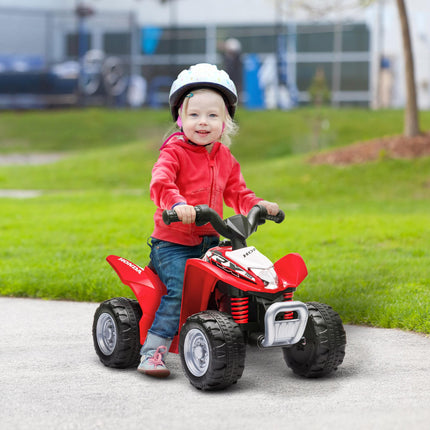 Honda Licensed 6V Electric Kids Quad Bike for Ages 1.5-3 Years - Red