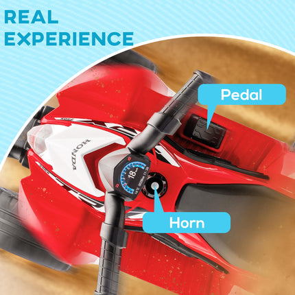 Honda Licensed 6V Electric Kids Quad Bike for Ages 1.5-3 Years - Red