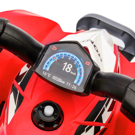 Honda Licensed 6V Electric Kids Quad Bike for Ages 1.5-3 Years - Red