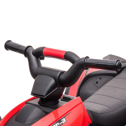 12V Ride-On Quad Bike with Music and Horn for Ages 3-5 Years - Red
