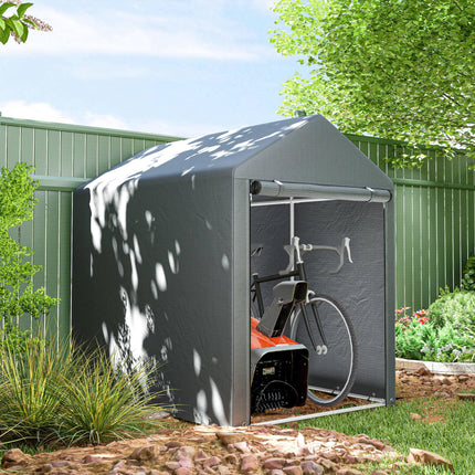 Temporary Garden Shed 179 x 120cm with Accessories - Dark Grey