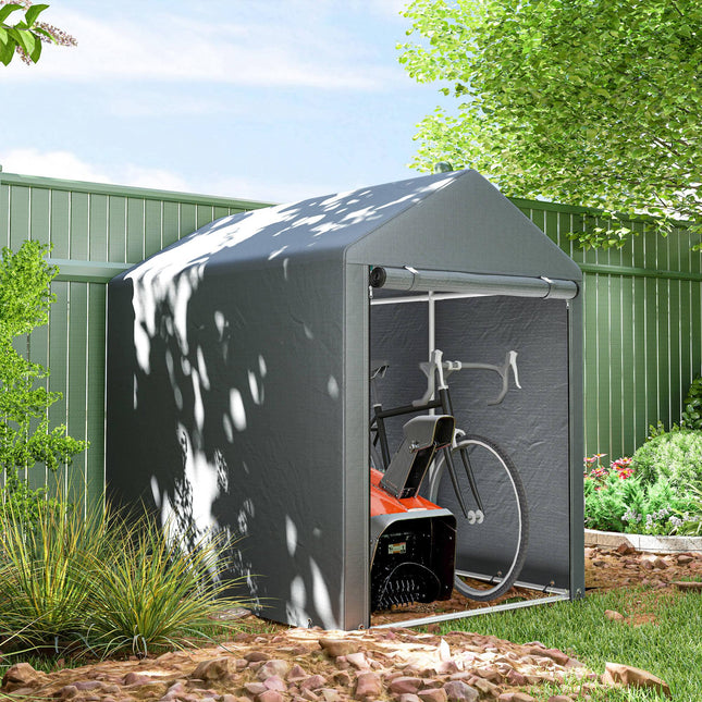 Temporary Garden Shed 179 x 120cm with Accessories - Dark Grey