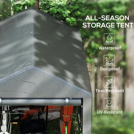 Temporary Garden Shed 179 x 120cm with Accessories - Dark Grey