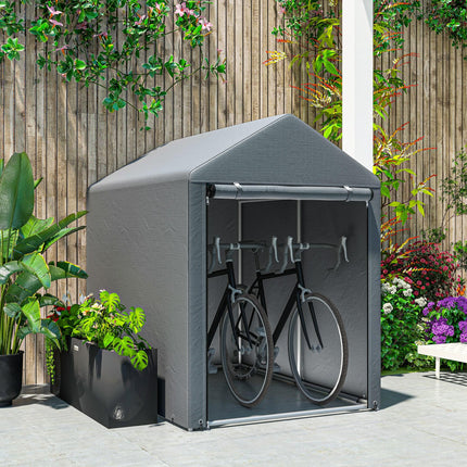 Temporary Garden Shed 179 x 120cm with Accessories - Dark Grey