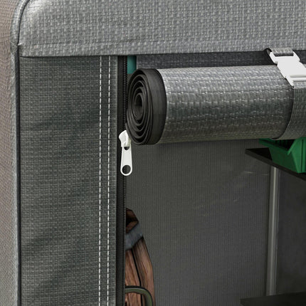 Temporary Garden Shed 179 x 120cm with Accessories - Dark Grey