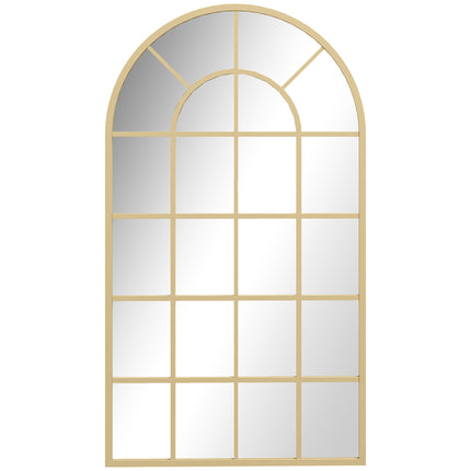 110 x 65 cm Arched Decorative Wall Mirror for Bedroom Living Room, Modern Window Bathroom Mirror for Home Decor