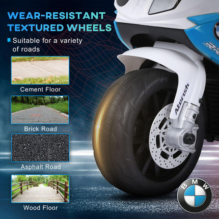 BMW S1000RR Licensed Kids 6V Electric Motorbike with Headlight & Music - Blue