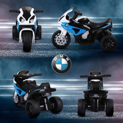 BMW S1000RR Licensed Kids 6V Electric Motorbike with Headlight & Music - Blue