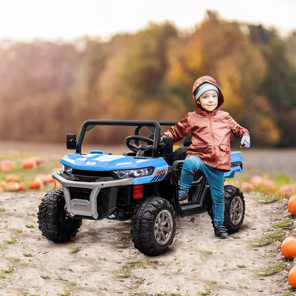 12V 2-Seater Kids Electric Ride-On Car with Remote Control and Electric Bucket - Blue