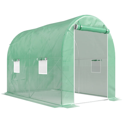 Walk-In Tunnel Greenhouse 300x195cm with Steel Frame - Green