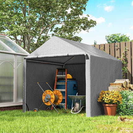2 x 2m Metre Garden Storage Tent  with Waterproof Cover - Grey