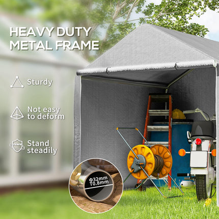 2 x 2m Metre Garden Storage Tent  with Waterproof Cover - Grey