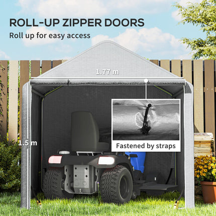2 x 2m Metre Garden Storage Tent  with Waterproof Cover - Grey