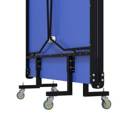 9FT Folding Table Tennis Table with 8 Wheels for Indoor Use - Blue