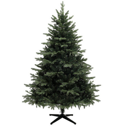 6ft Artificial Spruce Christmas Tree with 1696 Branch Tips and Foldable Steel Base - Green