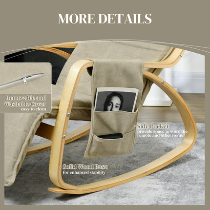 Rocking Lounge Chair Recliner Relaxation Lounging Relaxing Seat with Adjustable