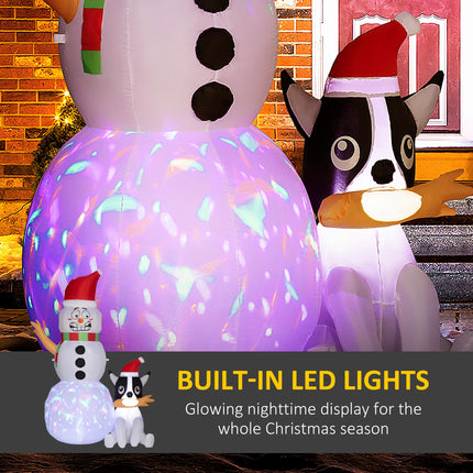 6.2ft Inflatable Santa with Dog Decoration
