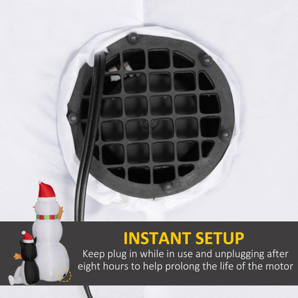 6.2ft Inflatable Santa with Dog Decoration