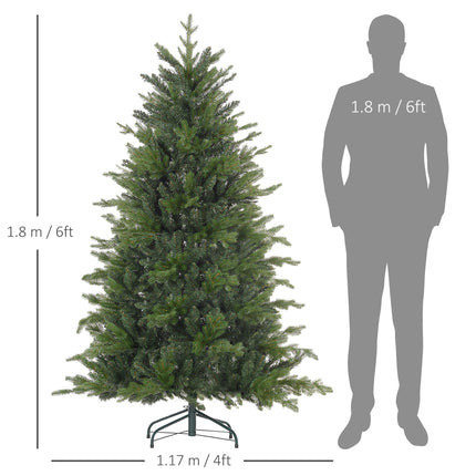 6ft Artificial Christmas Tree with 1821 Tips - Green