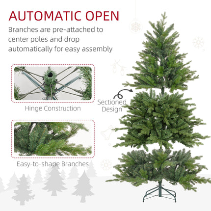 6ft Artificial Christmas Tree with 1821 Tips - Green