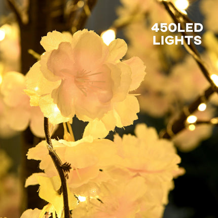 450 LED Cherry Blossom Decorative Artificial Tree 180cm - Pink
