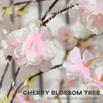 450 LED Cherry Blossom Decorative Artificial Tree 180cm - Pink