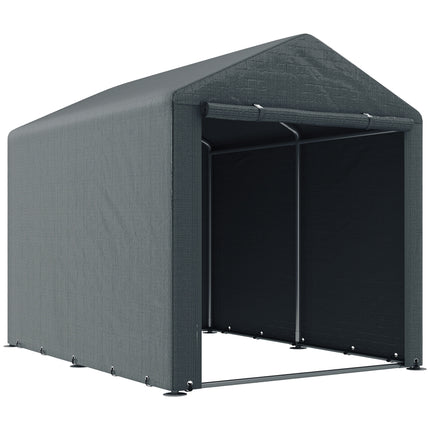 1.6 x 2.2m Garden Storage Shed Tent with Accessories - Dark Grey