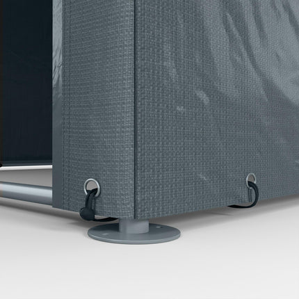 1.6 x 2.2m Garden Storage Shed Tent with Accessories - Dark Grey